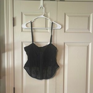 Fashion Nova Black Fitted Bustier Camisole 2X
